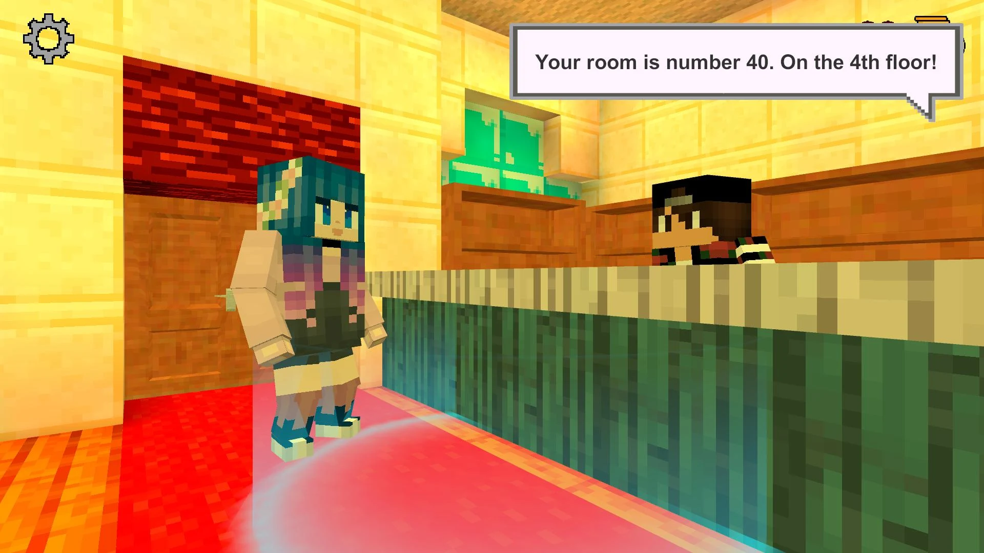 Scary murder in hotel craft screenshot